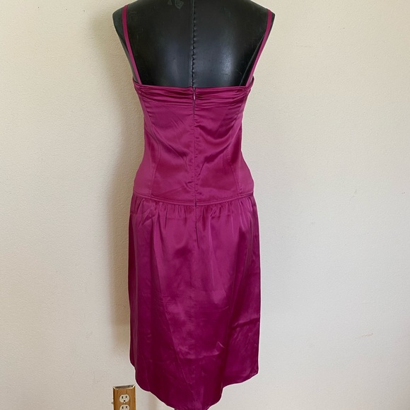 BURBERRY Silk Spaghetti Strap Drop Waist Slip Dress - Picture 8 of 11